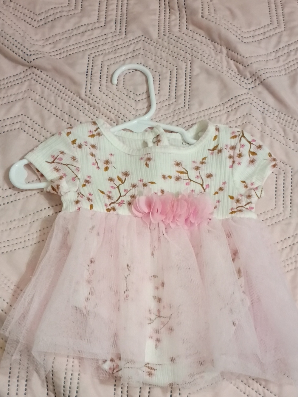 Catherine Malandrino Pink Floral Tulle Dress for Girls
